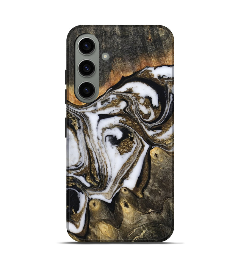 Galaxy S24 Wood Live Edge Phone Case - Son (Black & White, 804170)