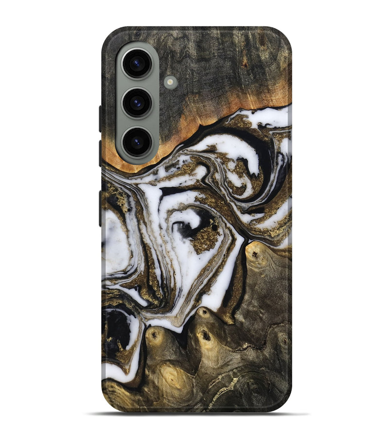 Galaxy S24 Plus Wood Live Edge Phone Case - Son (Black & White, 804170)