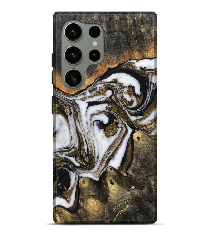 Galaxy S24 Ultra Wood Live Edge Phone Case - Son (Black & White, 804170)