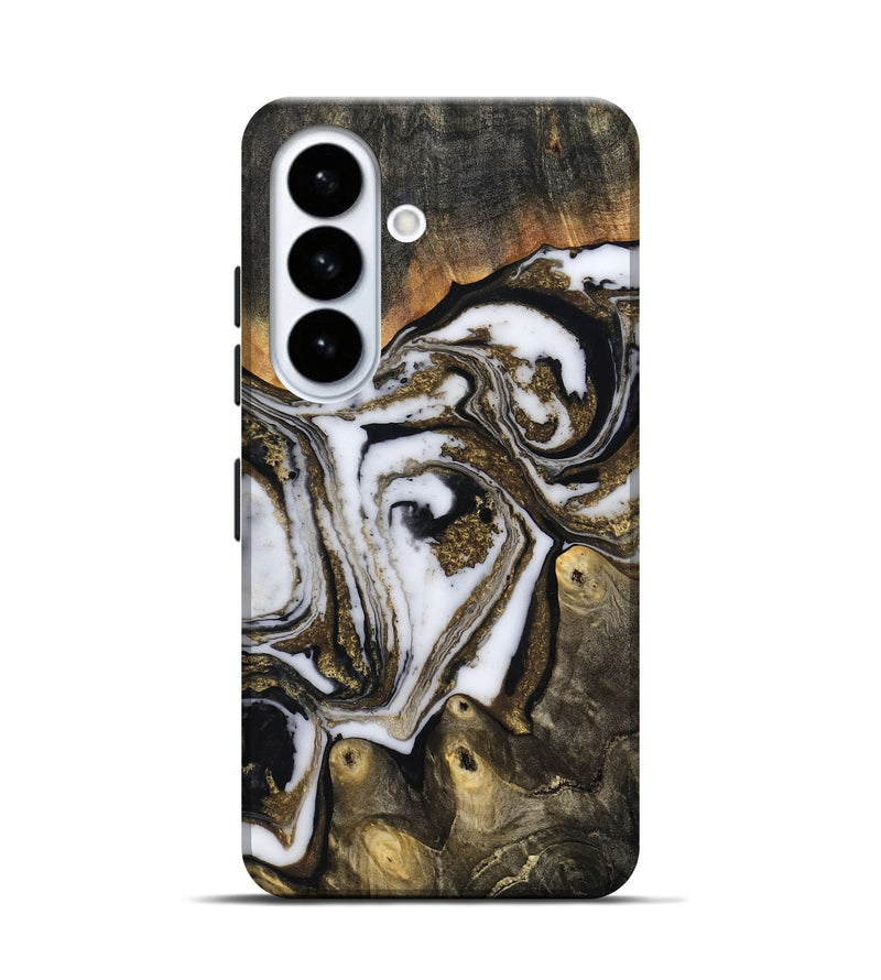 Galaxy S26 Wood Live Edge Phone Case - Son (Black & White, 804170)