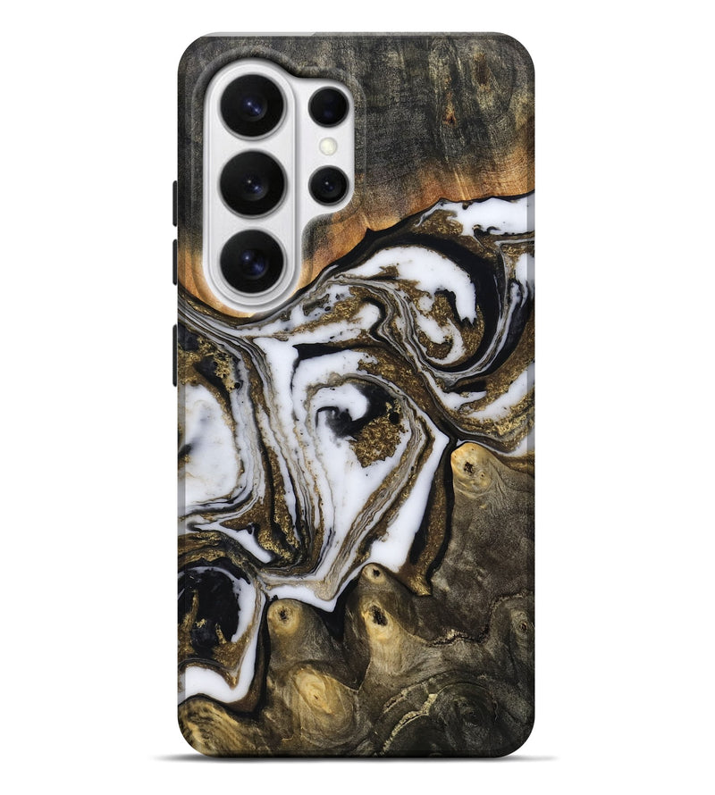 Galaxy S26 Ultra Wood Live Edge Phone Case - Son (Black & White, 804170)