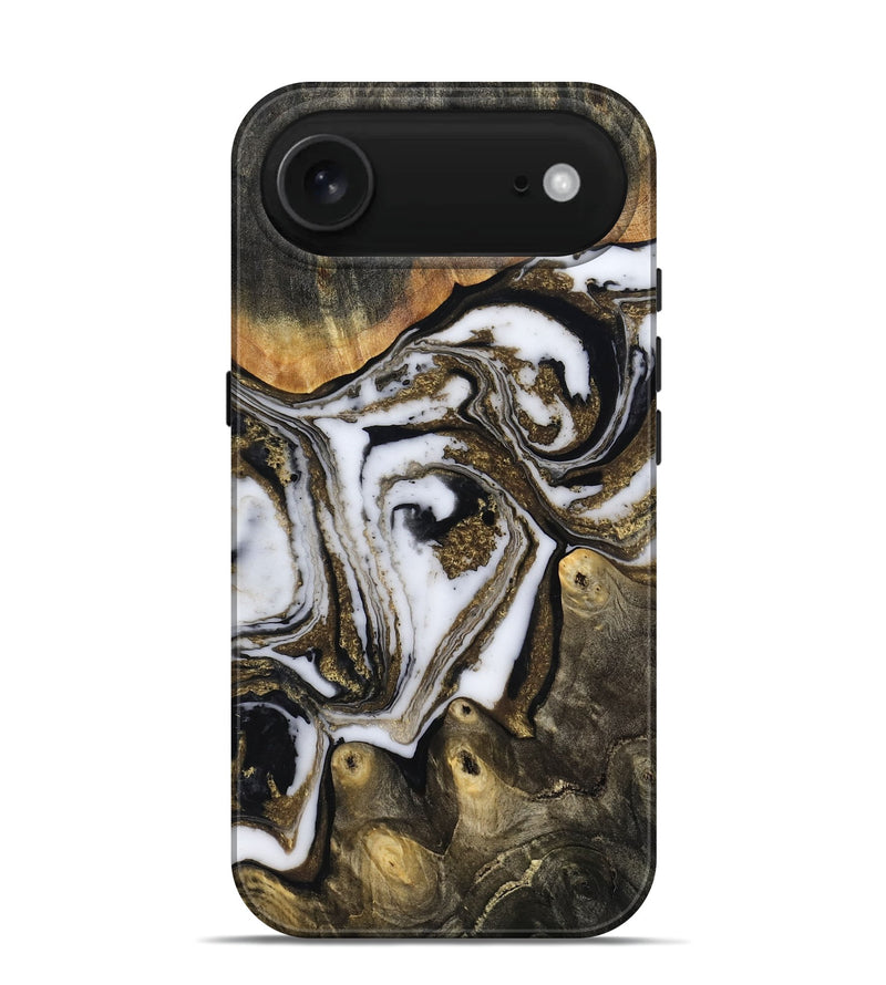 iPhone 17 Air Wood Live Edge Phone Case - Son (Black & White, 804170)