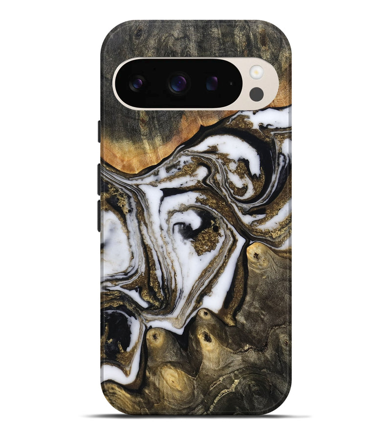 Pixel 9 Pro XL Wood Live Edge Phone Case - Son (Black & White, 804170)