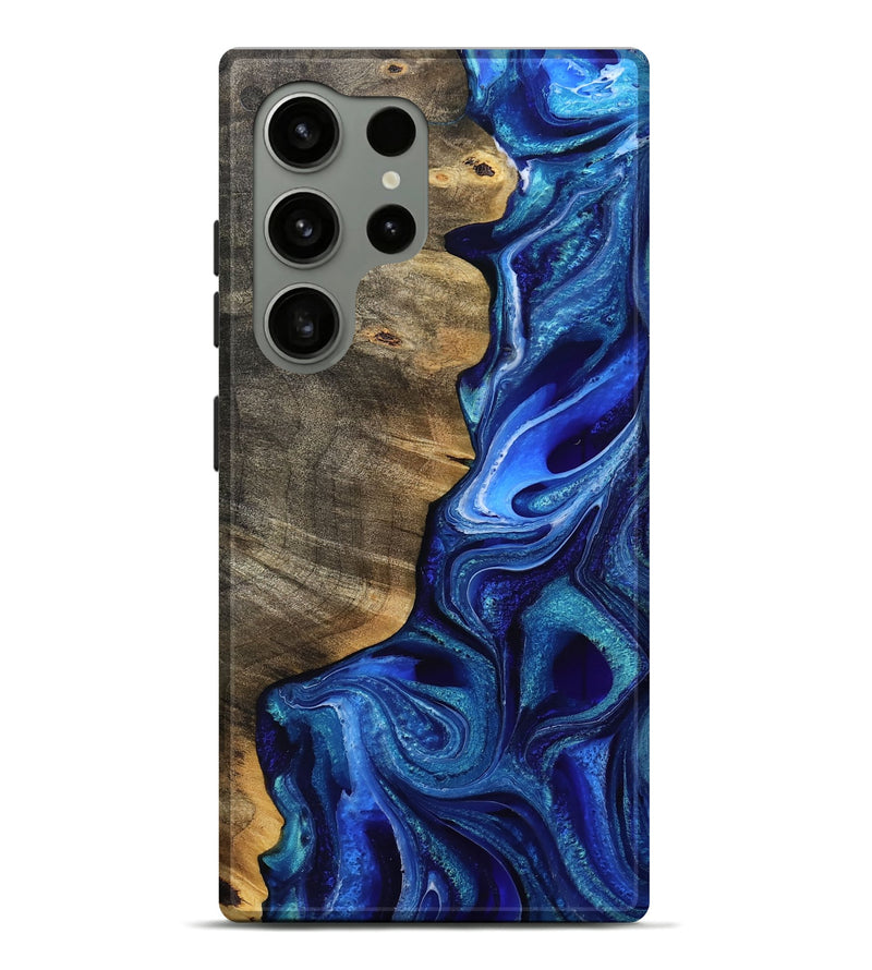 Galaxy S24 Ultra Wood Live Edge Phone Case - Walter (Blue, 804172)