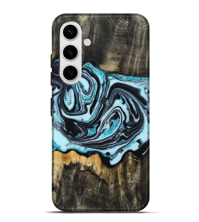 Galaxy S25 Plus Wood Live Edge Phone Case - Zayn (Blue, 804173)
