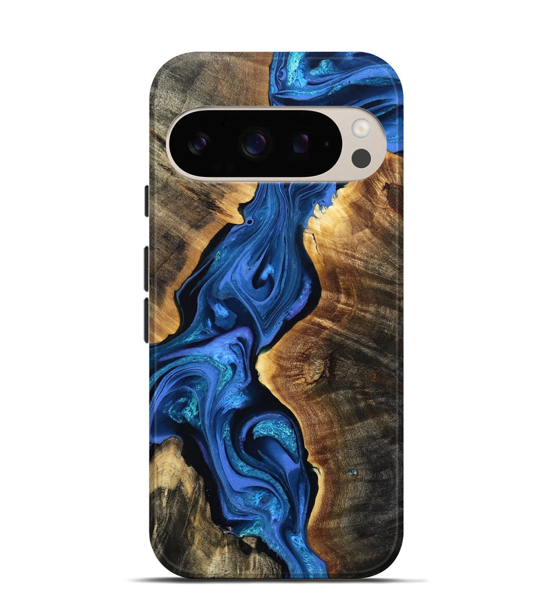 Pixel 10 Wood Live Edge Phone Case - Mazie (Blue, 804186)