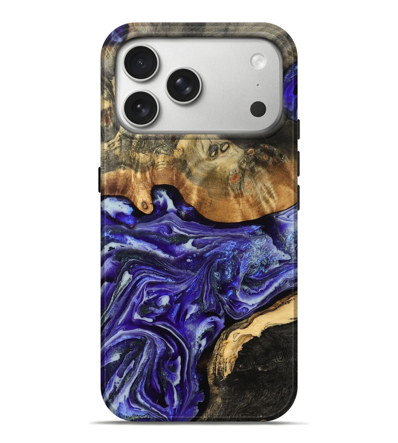 iPhone 17 Pro Max Wood Live Edge Phone Case - Samatha (Purple, 804194)