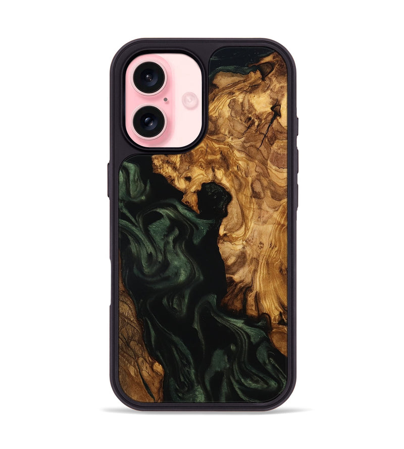 iPhone 16 Wood Phone Case - Marlena (Ancient Olive, 804195)