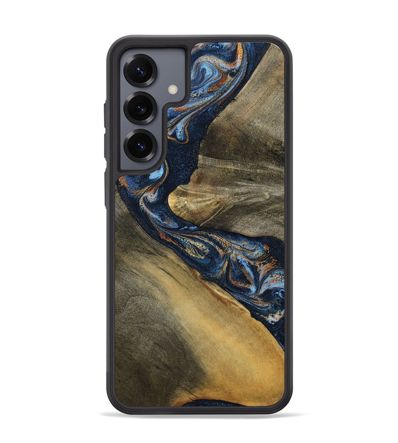 Galaxy S25 Plus Wood Phone Case - Cesar (Teal & Gold, 804200)