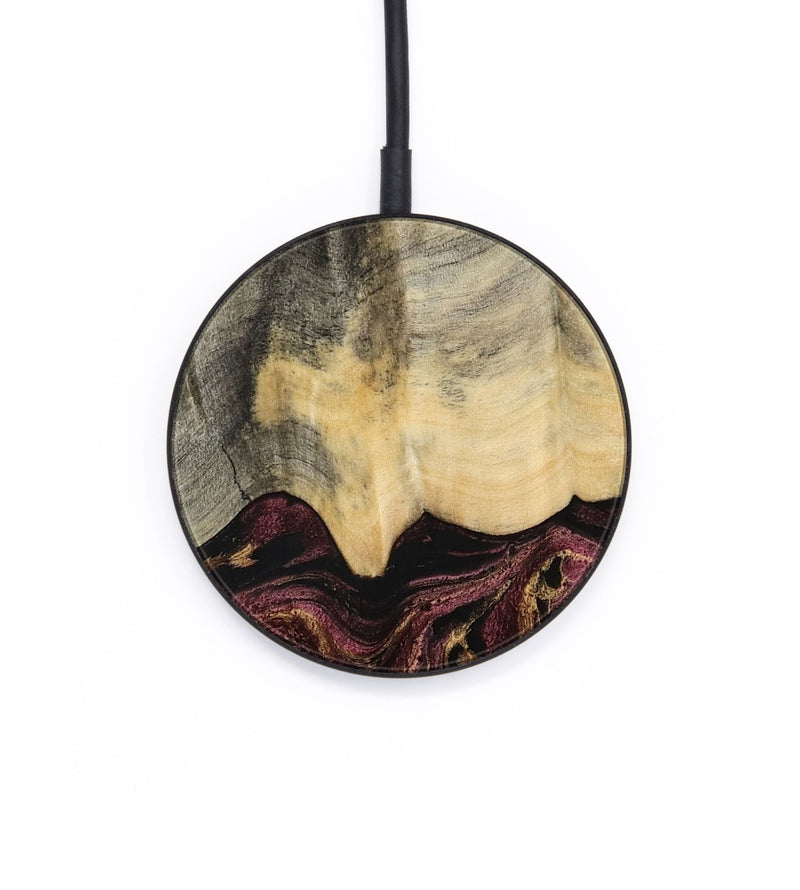 Circle Wood Wireless Charger - Josiah (Purple, 804205)