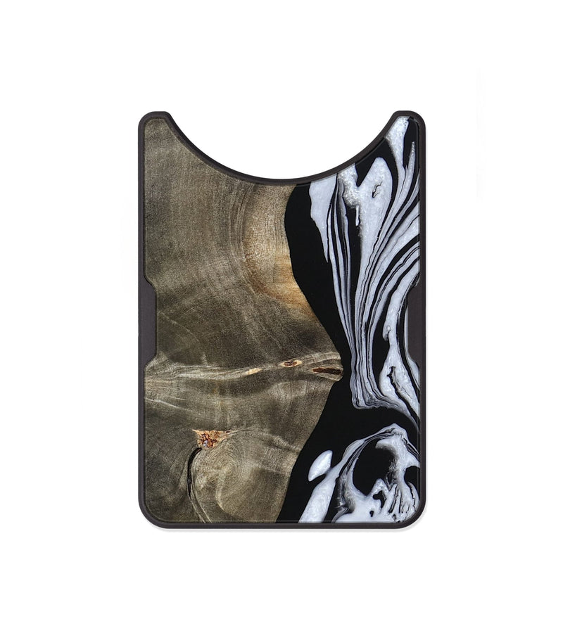 Alloy Wood Wallet - Malinda (Black & White, 804208)