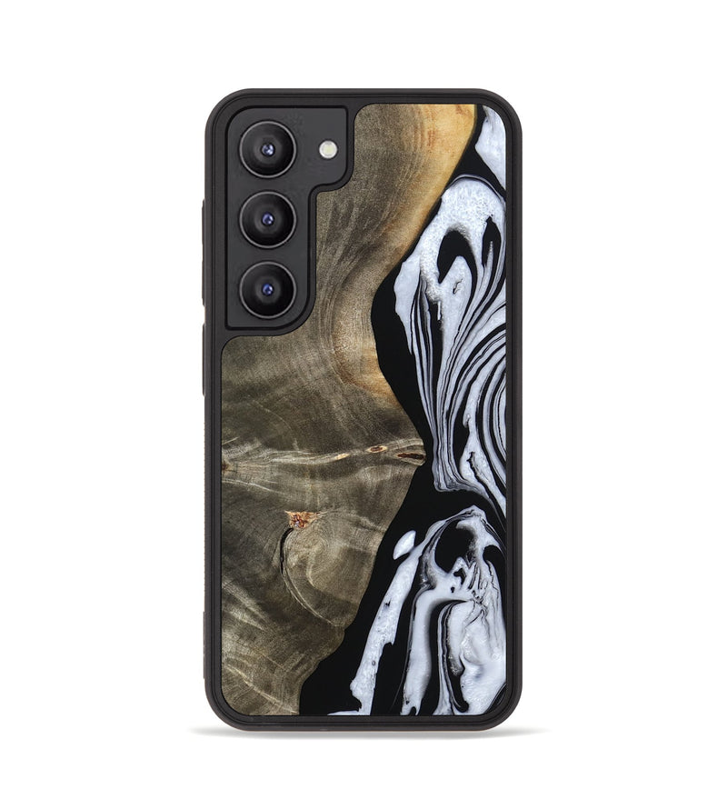 Galaxy S23 Wood Phone Case - Malinda (Black & White, 804208)