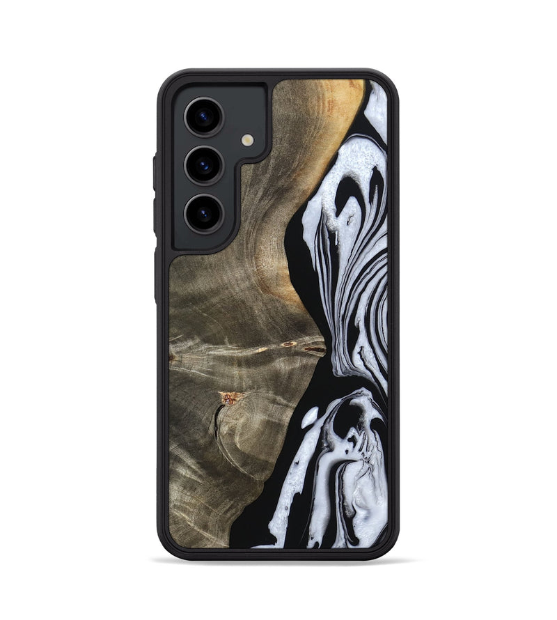 Galaxy S24 Wood Phone Case - Malinda (Black & White, 804208)