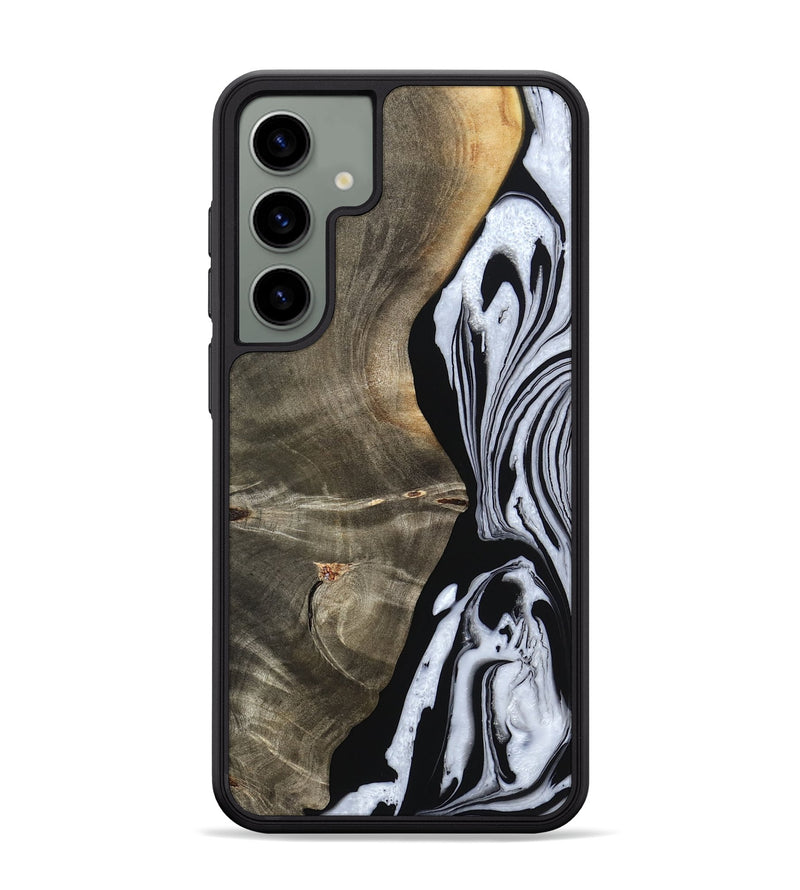 Galaxy S24 Plus Wood Phone Case - Malinda (Black & White, 804208)