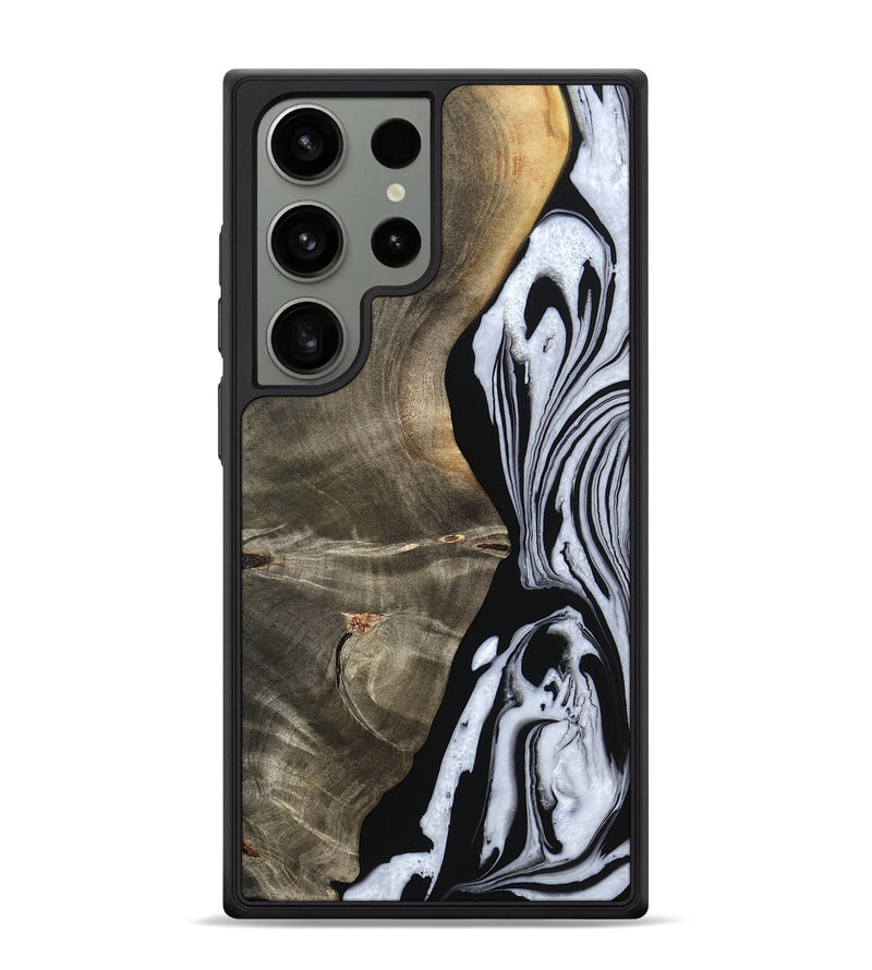 Galaxy S24 Ultra Wood Phone Case - Malinda (Black & White, 804208)