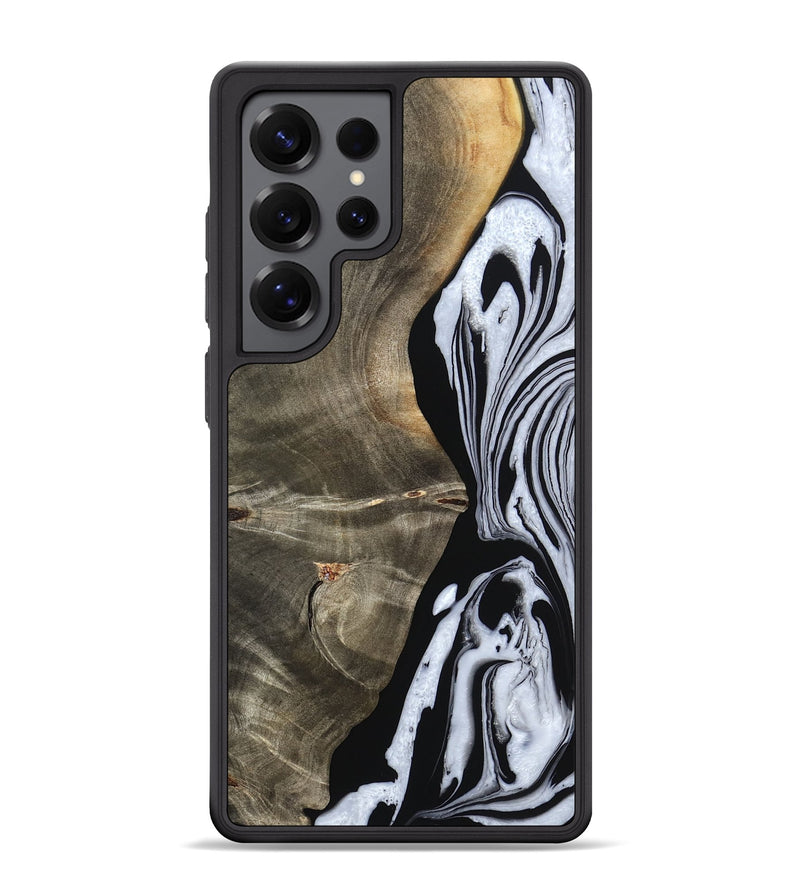 Galaxy S25 Ultra Wood Phone Case - Malinda (Black & White, 804208)