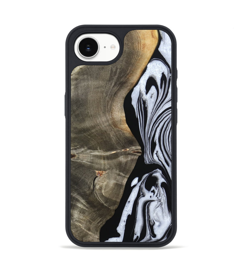 iPhone 16e Wood Phone Case - Malinda (Black & White, 804208)