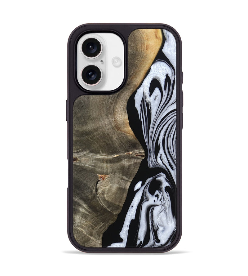 iPhone 17 Wood Phone Case - Malinda (Black & White, 804208)
