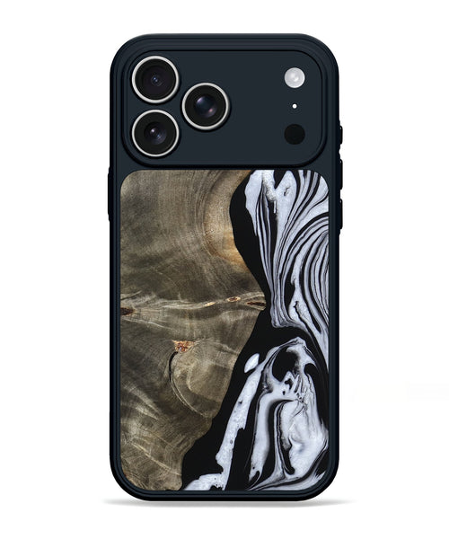 iPhone 17 Pro Max Wood Phone Case - Malinda (Black & White, 804208)
