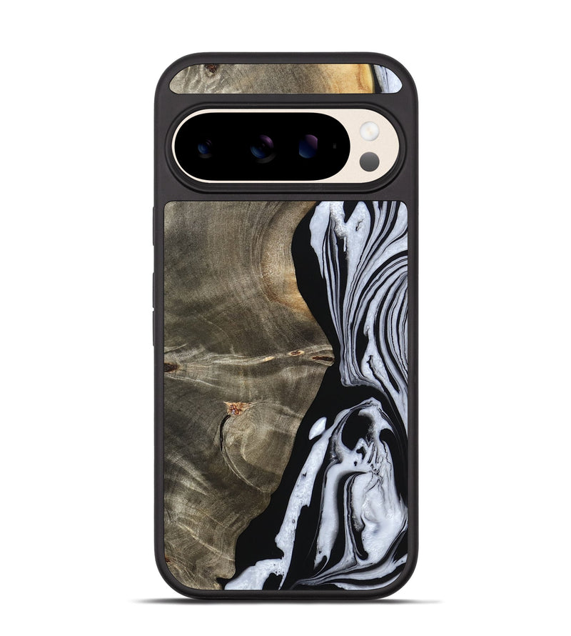 Pixel 10 Pro Wood Phone Case - Malinda (Black & White, 804208)