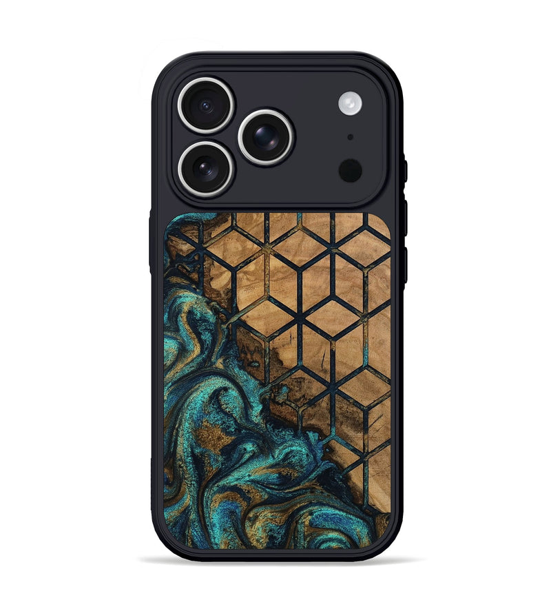 iPhone 17 Pro Wood Phone Case - Navy (Pattern, 804214)