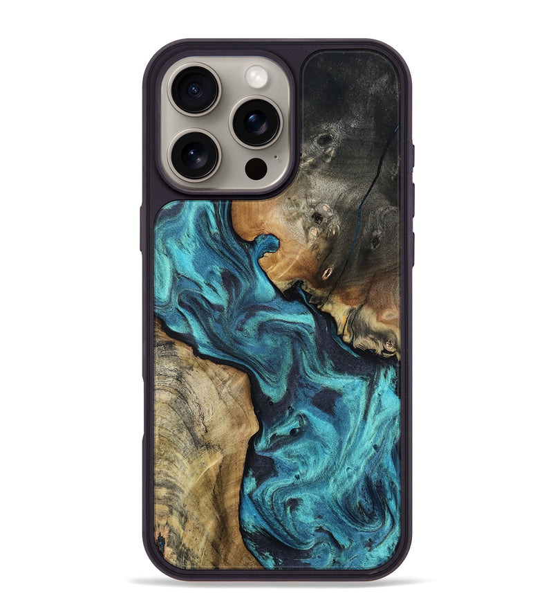 iPhone 16 Pro Max Wood Phone Case - Ryland (Blue, 804227)