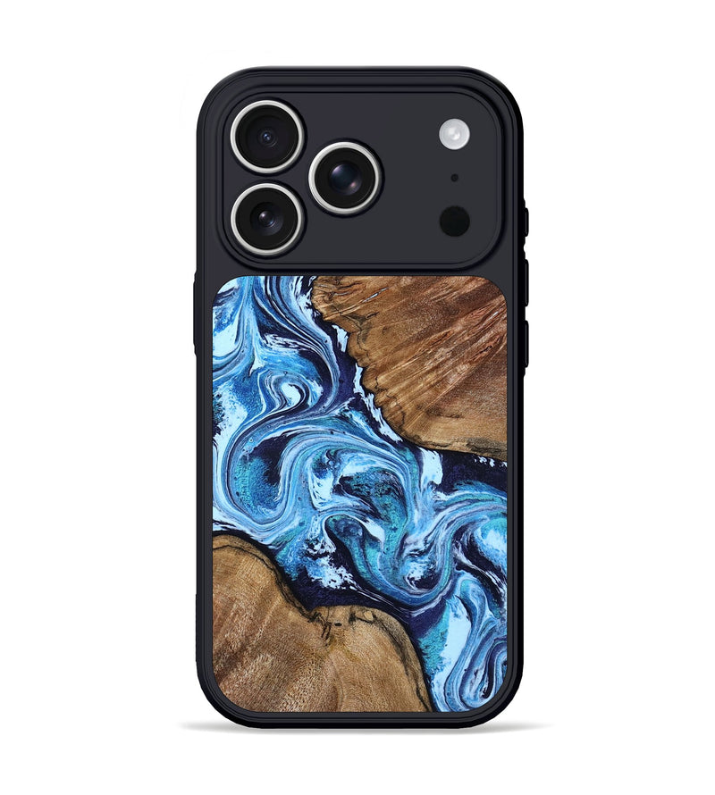 iPhone 17 Pro Wood Phone Case - Everly (Blue, 804228)