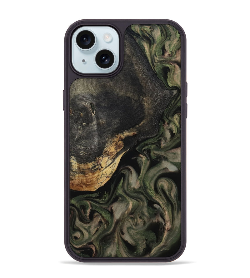 iPhone 15 Plus Wood Phone Case - Krish (Green, 804233)