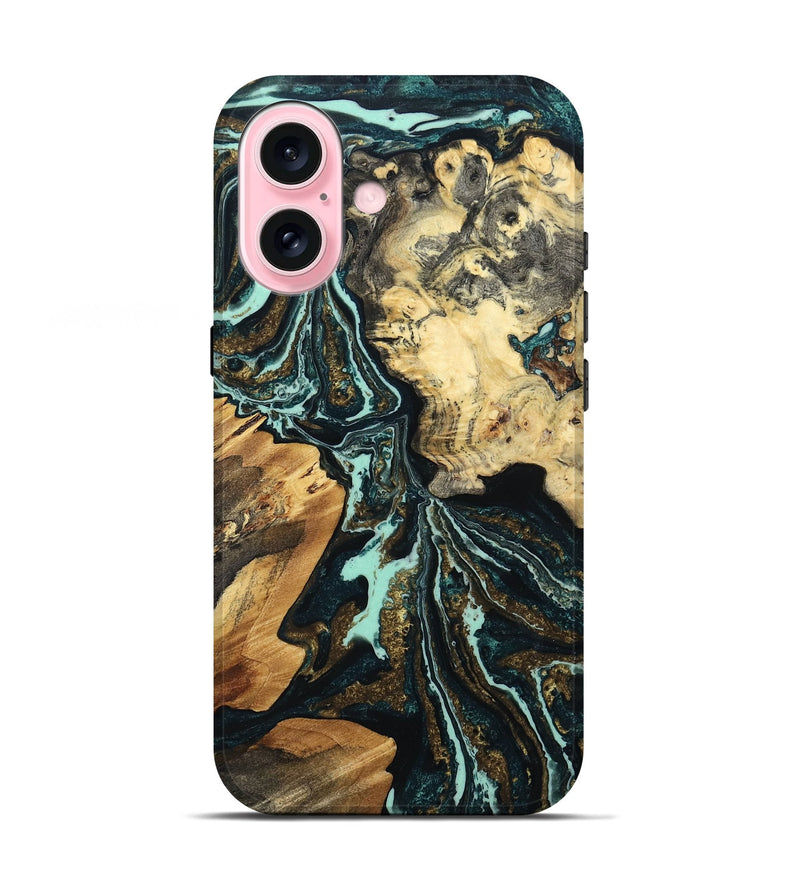 iPhone 17 Wood Live Edge Phone Case - Ludwig (Green, 804262)