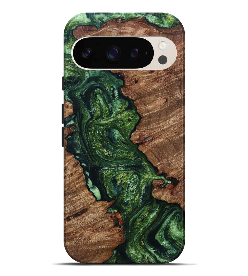 Pixel 10 Pro XL Wood Live Edge Phone Case - Francis (Green, 804271)