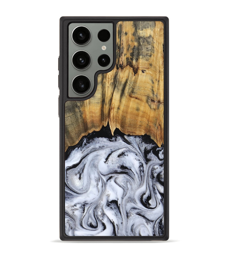 Galaxy S23 Ultra Wood Phone Case - Jase (Black & White, 804287)