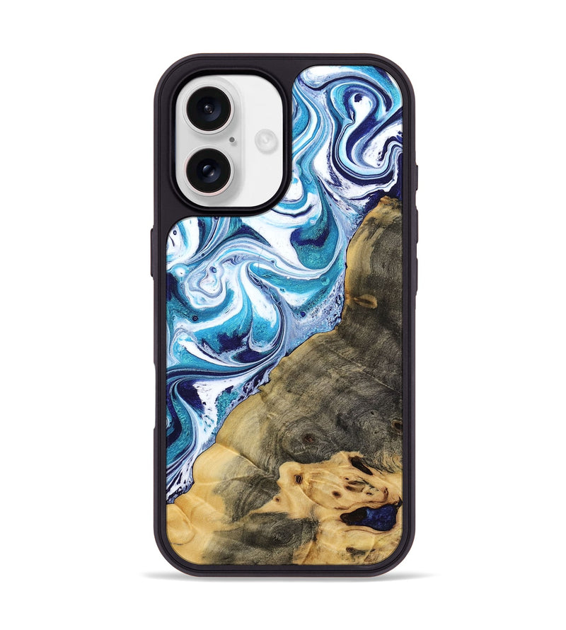 iPhone 17 Wood Phone Case - Mandi (Blue, 804293)