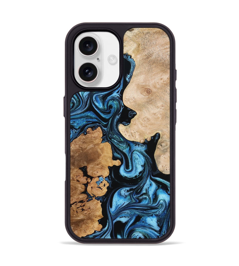iPhone 17 Wood Phone Case - Maggie (Blue, 804296)