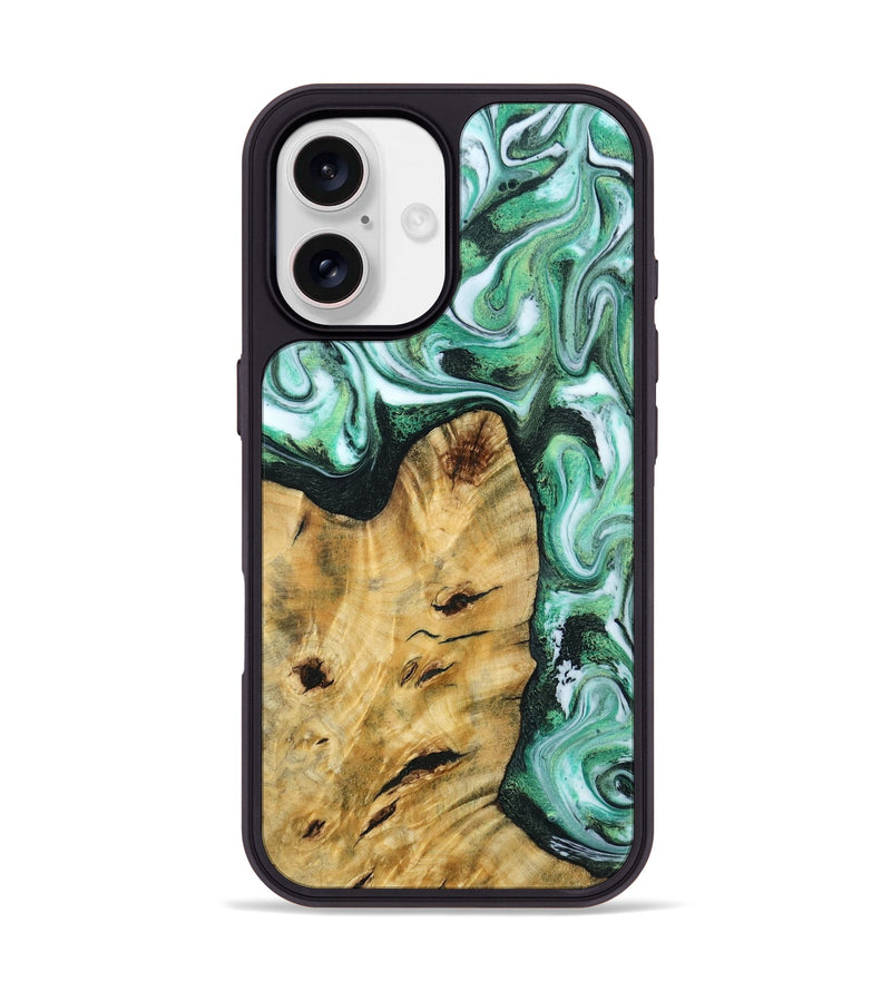 iPhone 17 Wood Phone Case - Alana (Green, 804301)