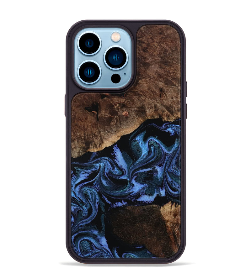 iPhone 14 Pro Max Wood Phone Case - Cletus (Blue, 804331)