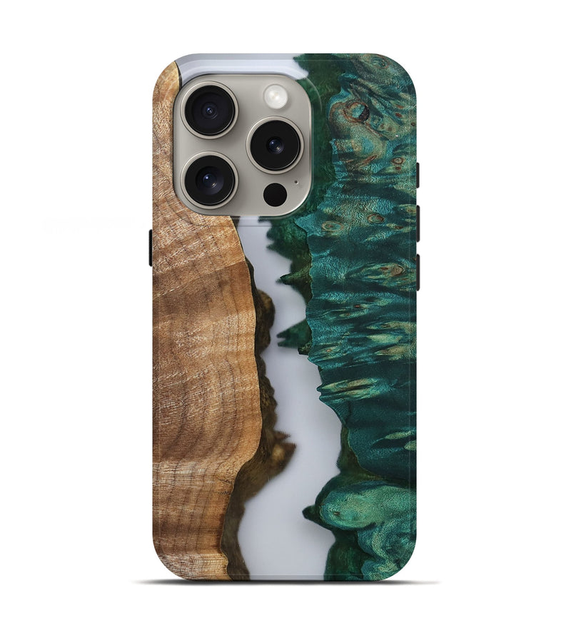 iPhone 16 Pro Wood Live Edge Phone Case - Heath (Clear, 804351)
