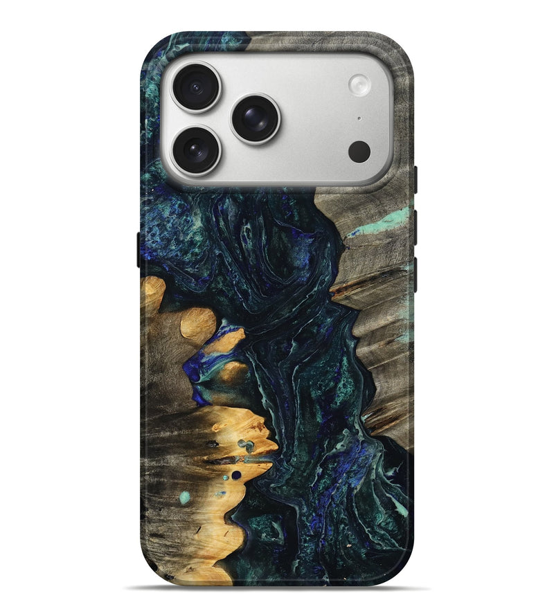 iPhone 17 Pro Max Wood Live Edge Phone Case - Venus (Green, 804360)