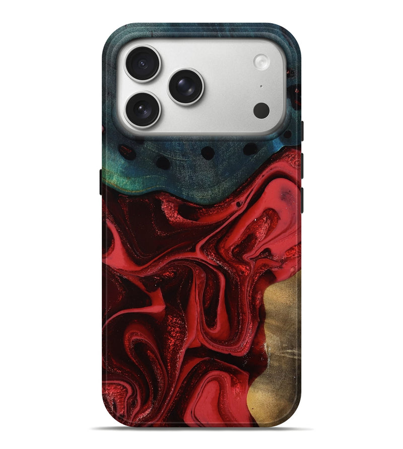 iPhone 17 Pro Max Wood Live Edge Phone Case - Katlynn (Red, 804373)