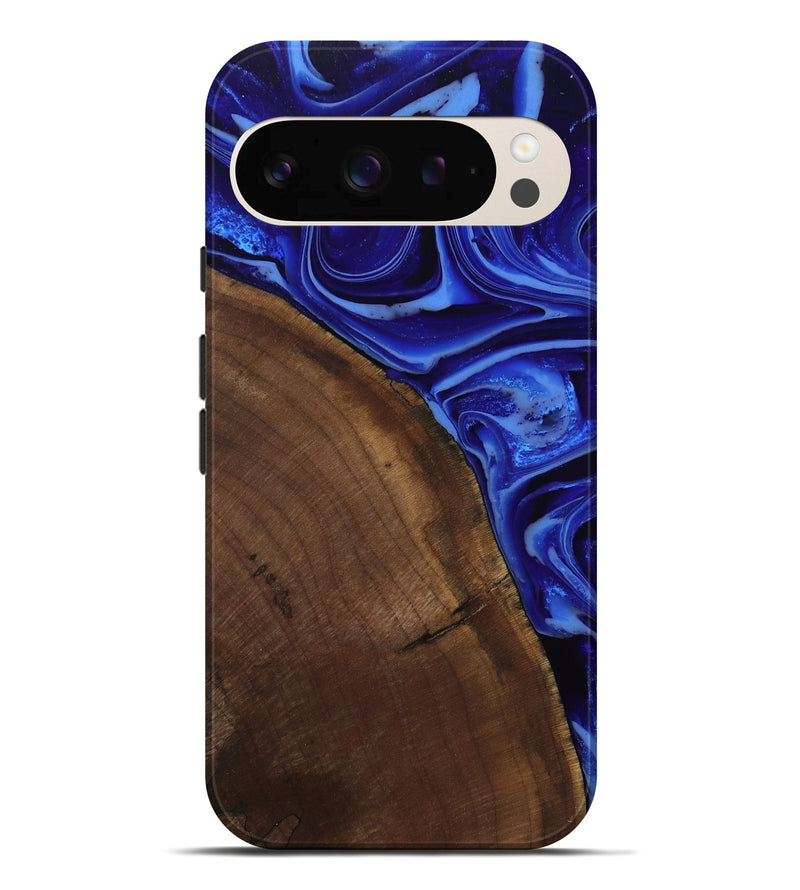 Pixel 10 Pro XL Wood Live Edge Phone Case - Paralee (Blue, 804388)