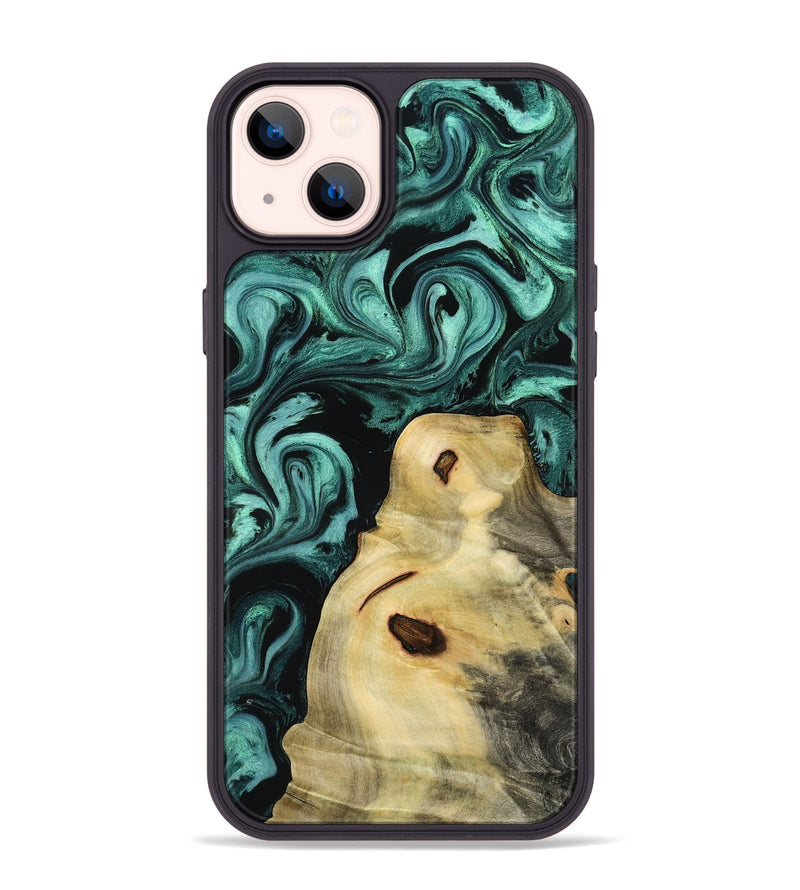 iPhone 14 Plus Wood Phone Case - Zyon (Green, 804469)