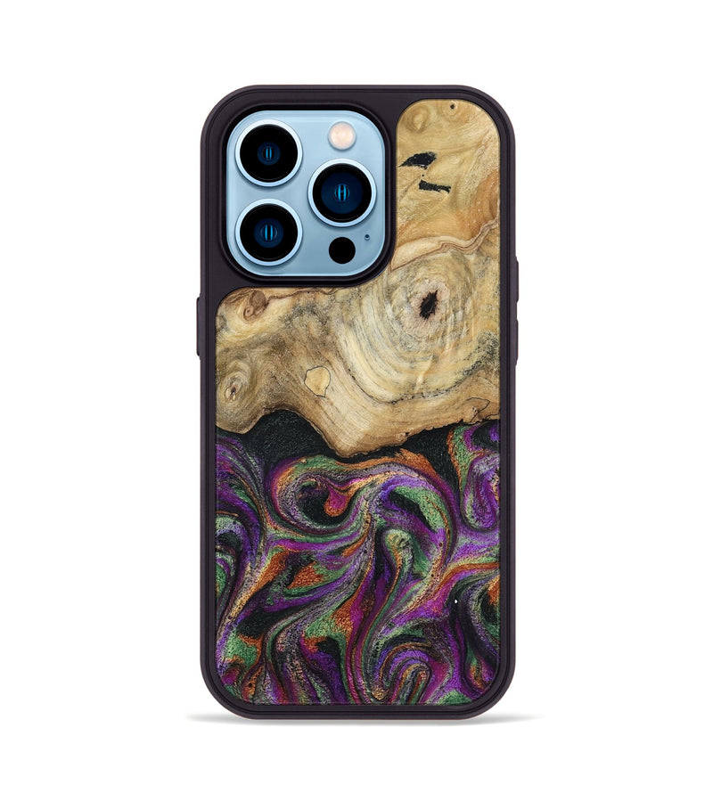 iPhone 14 Pro Wood Phone Case - Gayle (Purple, 804471)
