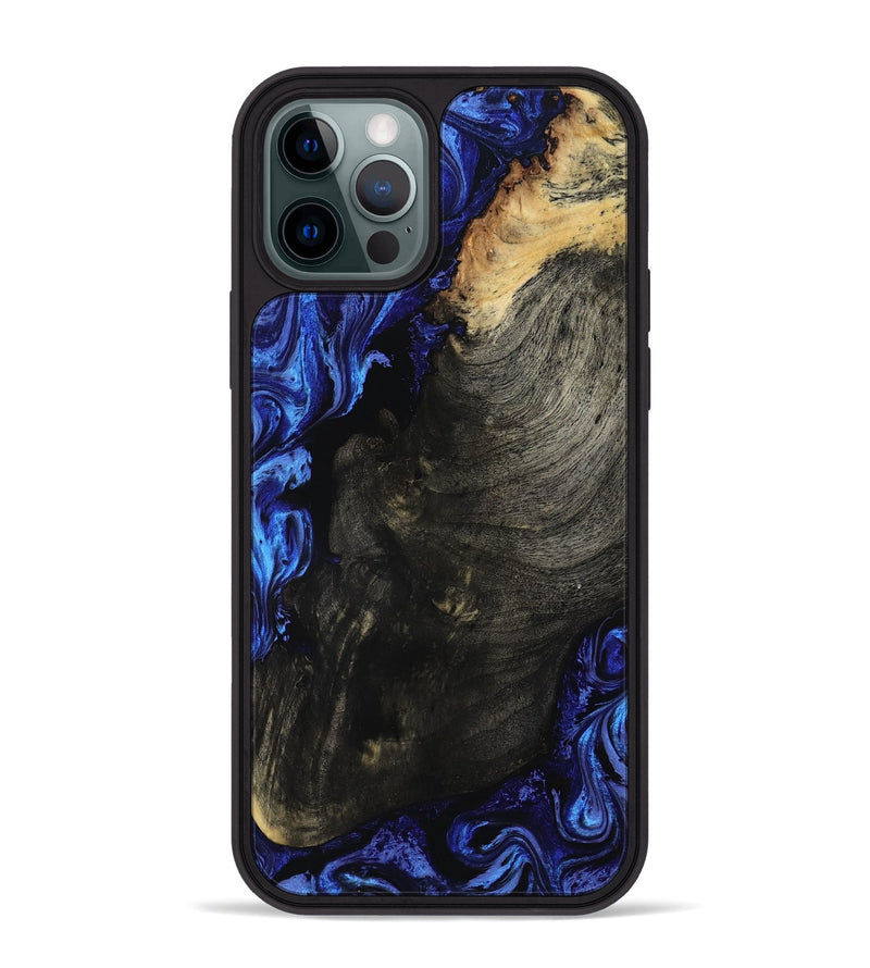 iPhone 12 Pro Max Wood Phone Case - Marilee (Blue, 804489)