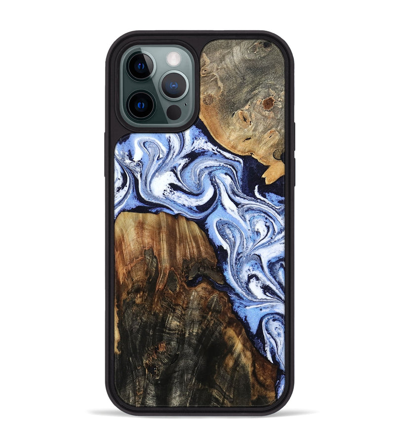 iPhone 12 Pro Max Wood Phone Case - Oswald (Blue, 804491)