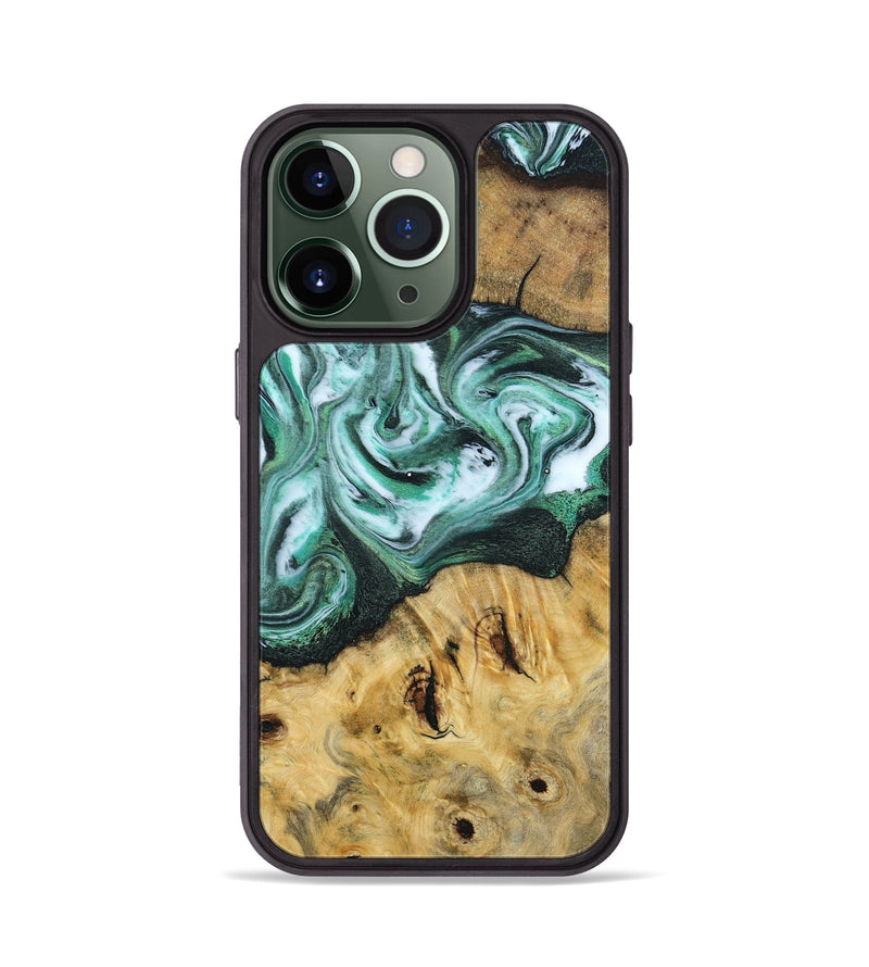 iPhone 13 Pro Wood Phone Case - Dana (Green, 804504)