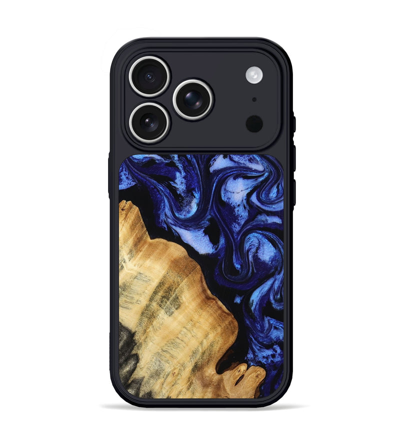 iPhone 17 Pro Wood Phone Case - Dottie (Blue, 804509)