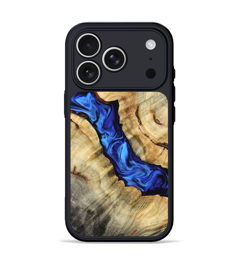 iPhone 17 Pro Wood Phone Case - Joesph (Blue, 804512)