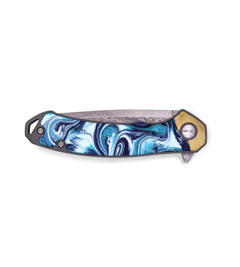 EDC Wood Pocket Knife - Karlie (Blue, 804514)