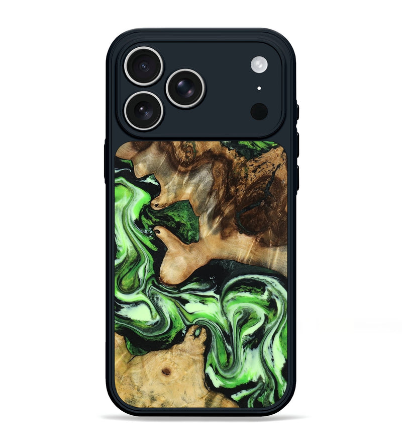 iPhone 17 Pro Max Wood Phone Case - Margo (Green, 804517)