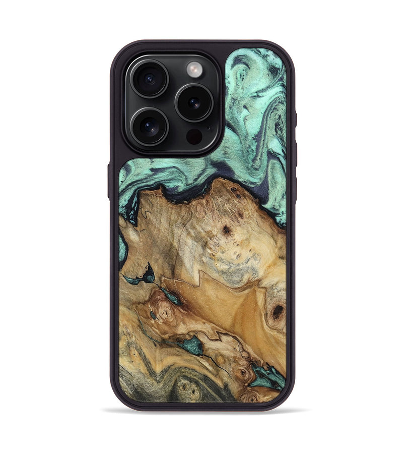iPhone 15 Pro Wood Phone Case - Carolyn (Green, 804522)