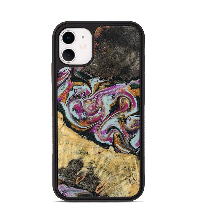 iPhone 11 Wood Phone Case - Oleta (Green, 804523)